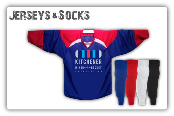 hockey practice jerseys and socks